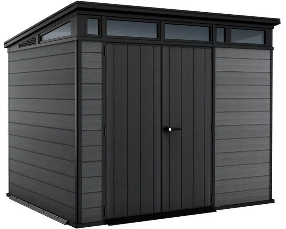 Keter Gartenhaus Cortina 9x7 Grau, Kunststoff/Metall