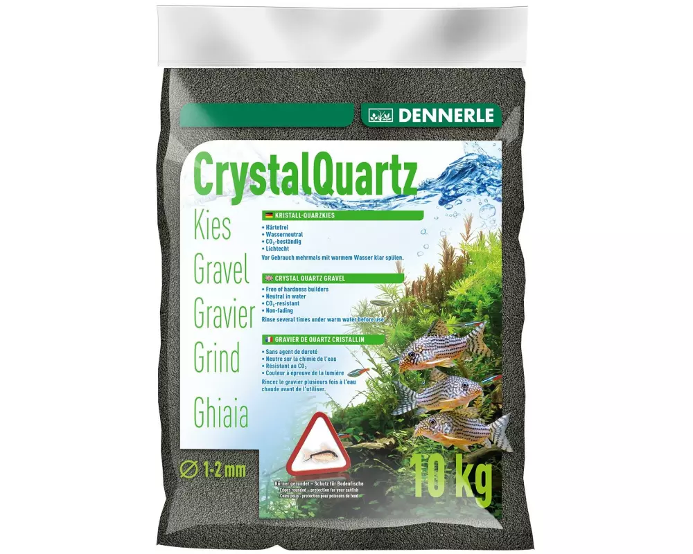 Dennerle Bodengrund Kristall-Quarzkies Diamantschwarz, 10 kg