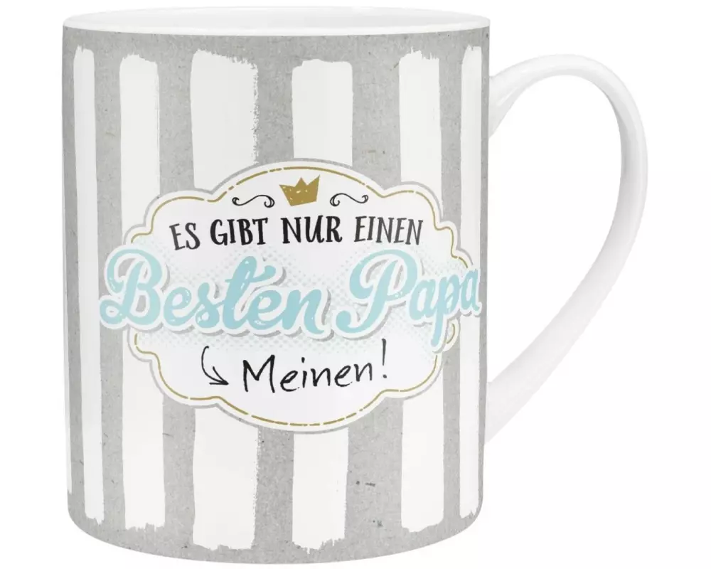 Sheepworld Universaltasse Besten Papa 600 ml, 1 Stück, Hellgrau/Weiss