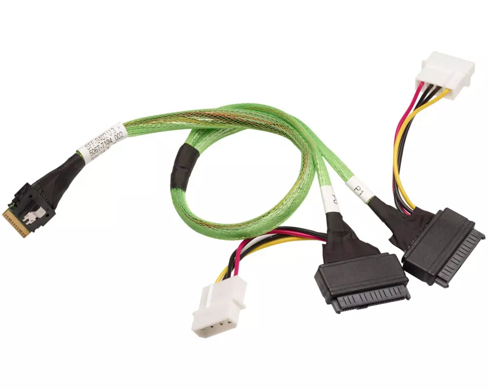Broadcom SAS-Kabel SFF-8654 - 2x SFF-8639, 100 cm