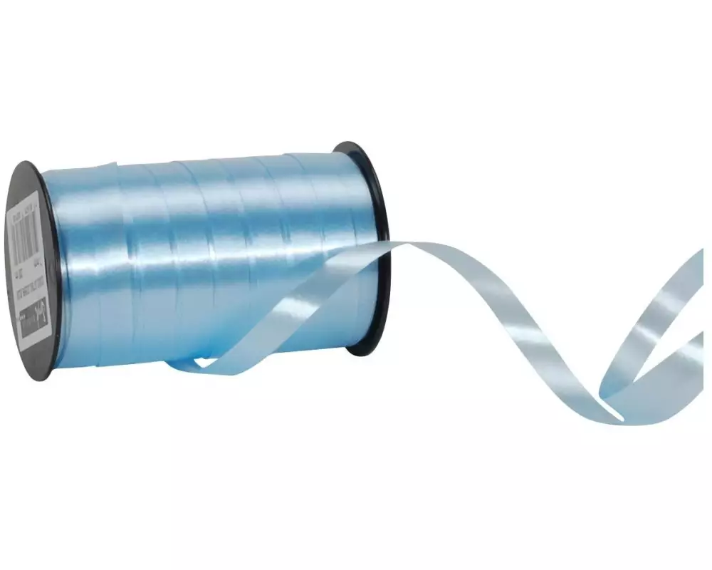 Spyk Geschenkband Poly Glatt 7 mm x 20 m, Hellblau
