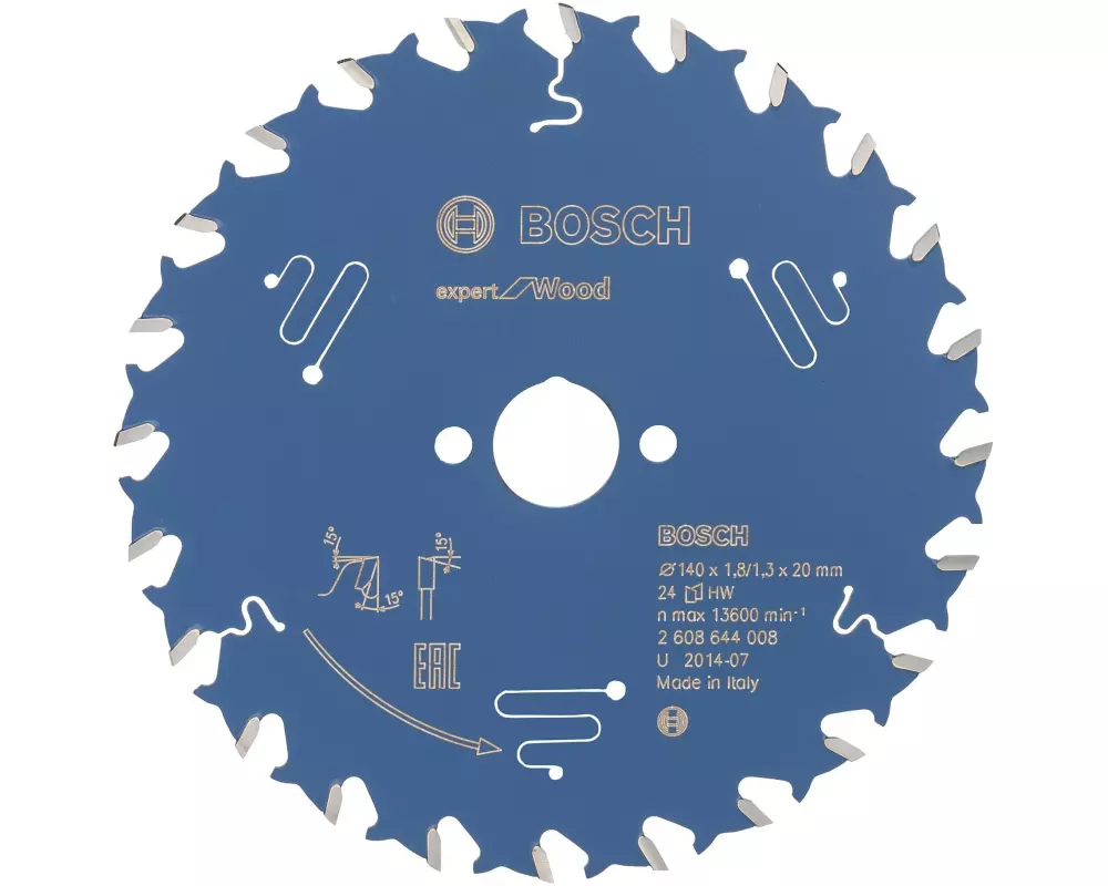 Bosch Professional Kreissägeblatt Expert for Wood 140 x 1.8 x 20 mm, Z 24