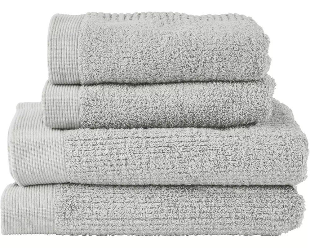 Zone Denmark Handtuch Classic 4 Stck. Soft Grey 100% Baumwolle/600 g