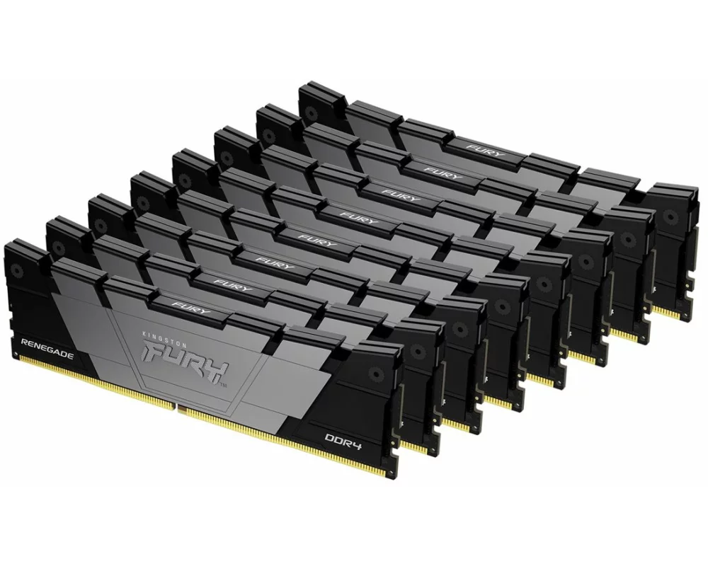 Kingston 256GB,3200MT/s, DDR4, CL16,DIMM, Kit, of8,FURYRenegade,Black