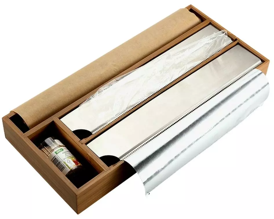 Kesper Folienspender Bambus Braun 42 x 19 cm