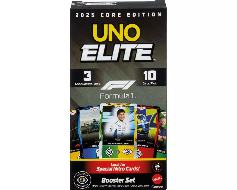 Mattel Spiele Kartenspiel Elite F1 Booster Set, 30 Karten