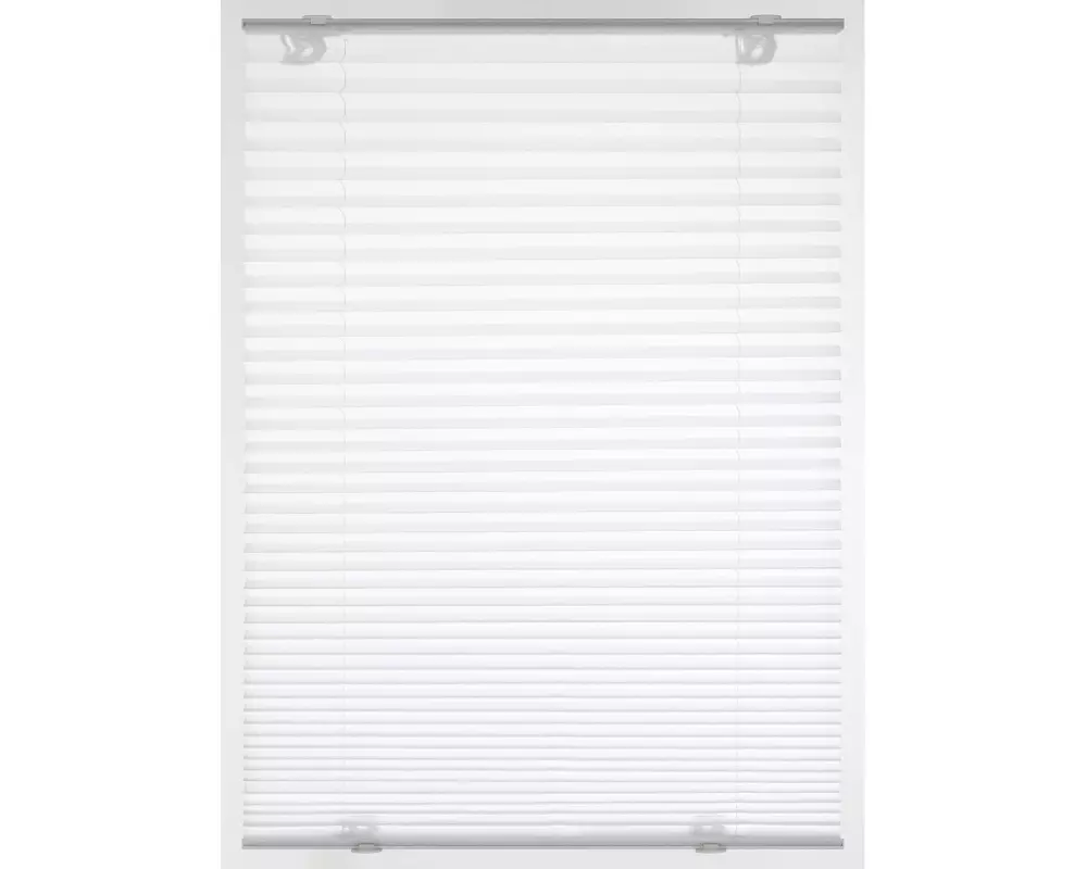 Gardinia Plissée Solo mit Saugnäpfen, blickdicht 80 x 130 cm, Weiss