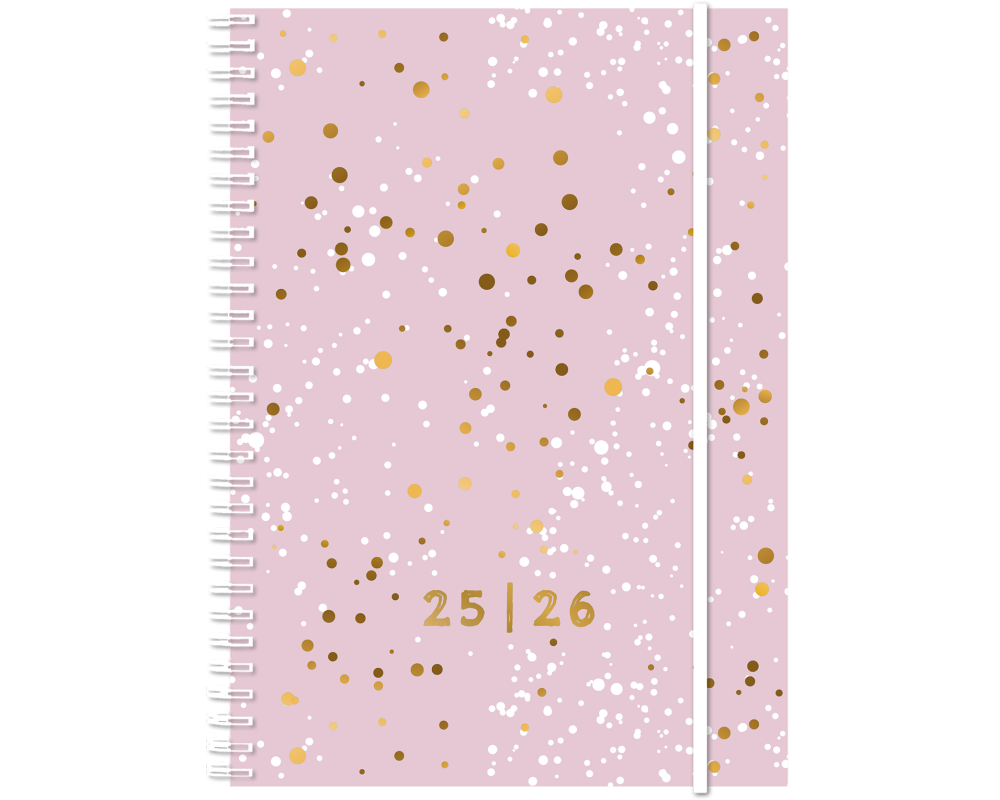 SIMPLEX Schüleragenda Touch 25/26 500237.26 1W/2S 17M Confetti 14.8x21cm
