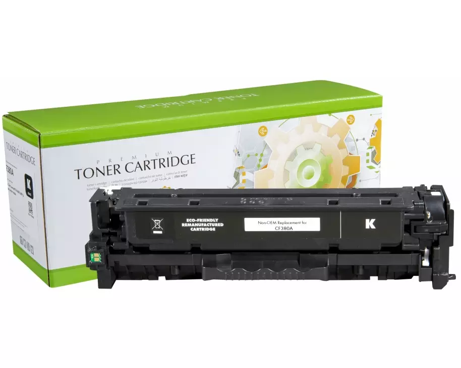 STATIC Toner cartridge compatible with HP CB380A black remanufactured 16.500 pages