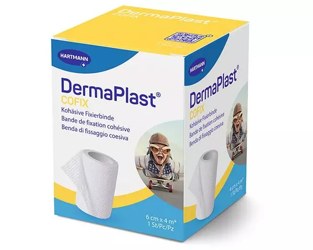 DermaPlast Gazebinde Cofix weiss 6 cm x 4 m