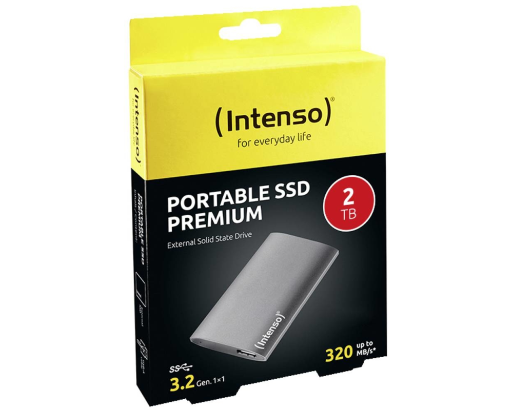 INTENSO External SSD Premium 2TB 3823470 USB 3.0 + Cable 1.8 inch