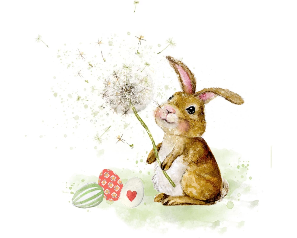 Braun + Company Serviette Spring Bunny 33 x 33 cm, 20 Stück