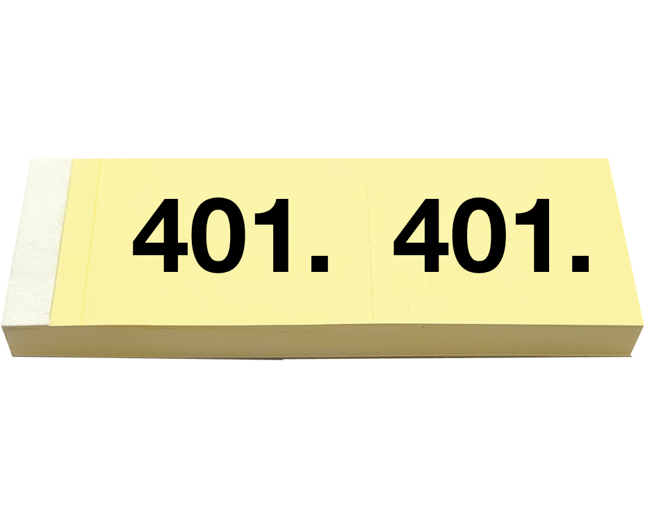 SIMPLEX Garderobenblock 401-500 13099 gelb 100 Blatt