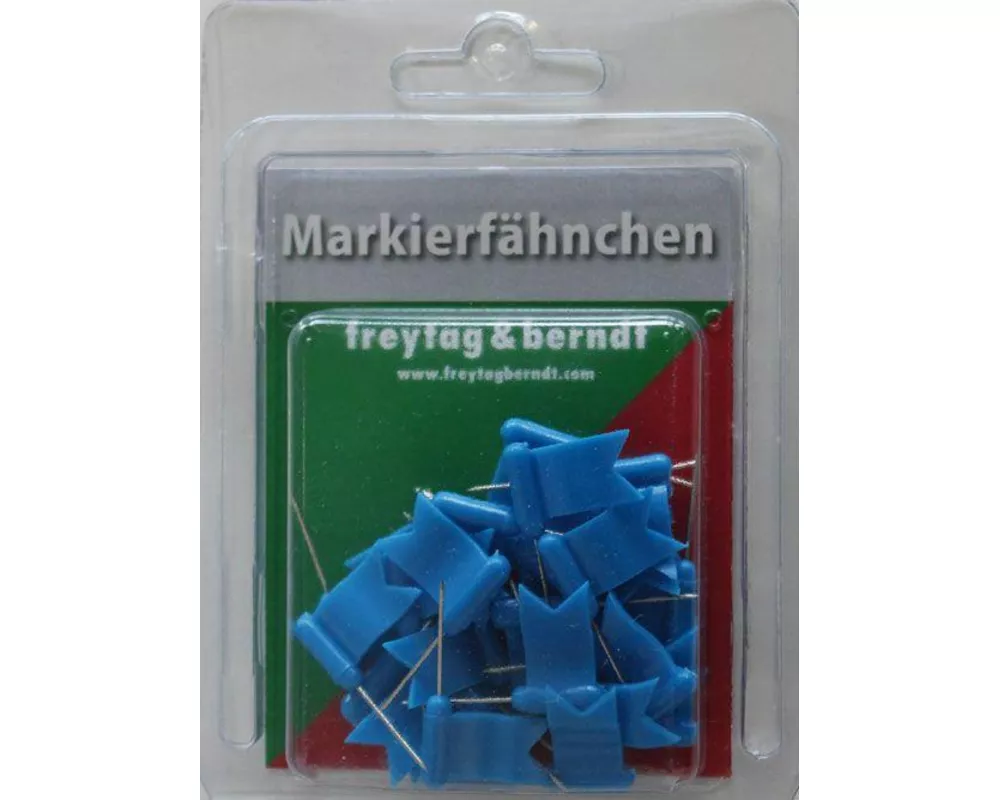 Markierfähnchen wehend, Blau