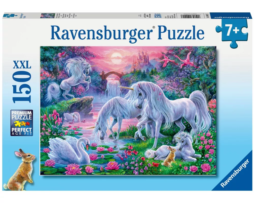 Kinderpuzzle 150 XXL Teile - Einhörner im Abendrot