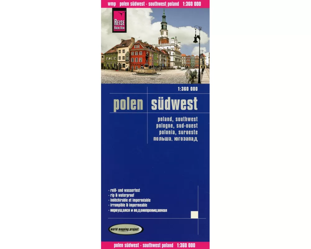 Reise Know-How Landkarte Polen, Südwest 1 : 360.000