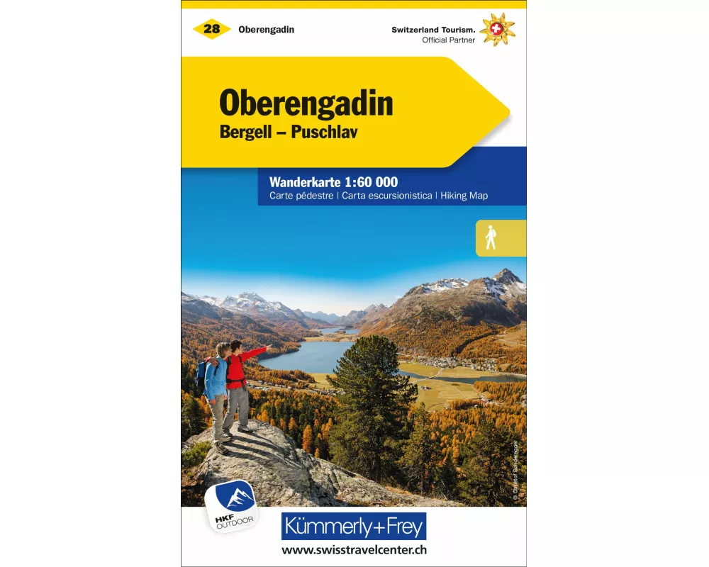 Kümmerly+Frey Wanderkarte 28 Oberengadin 1:60.000