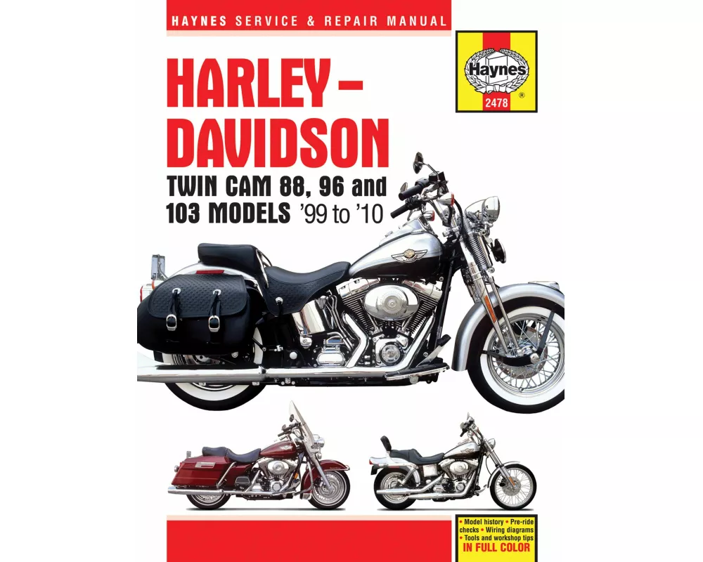 Harley-Davidson Twin Cam 88, 96 & 103 Models (99 - 10) Haynes Repair Manual