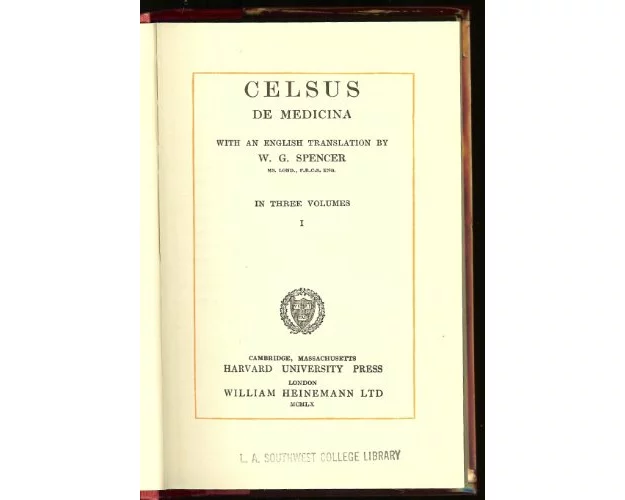 On Medicine, Volume I