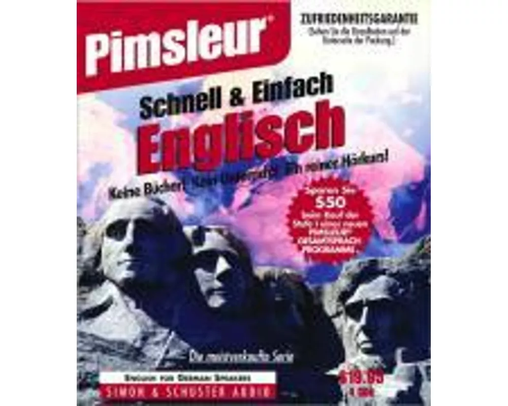 Pimsleur English for German Speakers Quick & Simple Course - Level 1 Lessons 1-8 CD