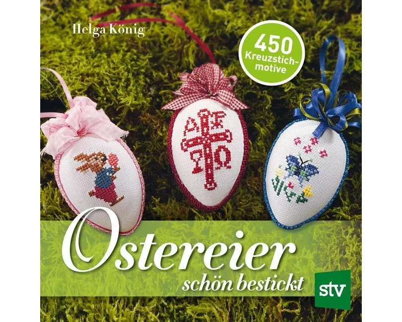 Ostereier schön bestickt