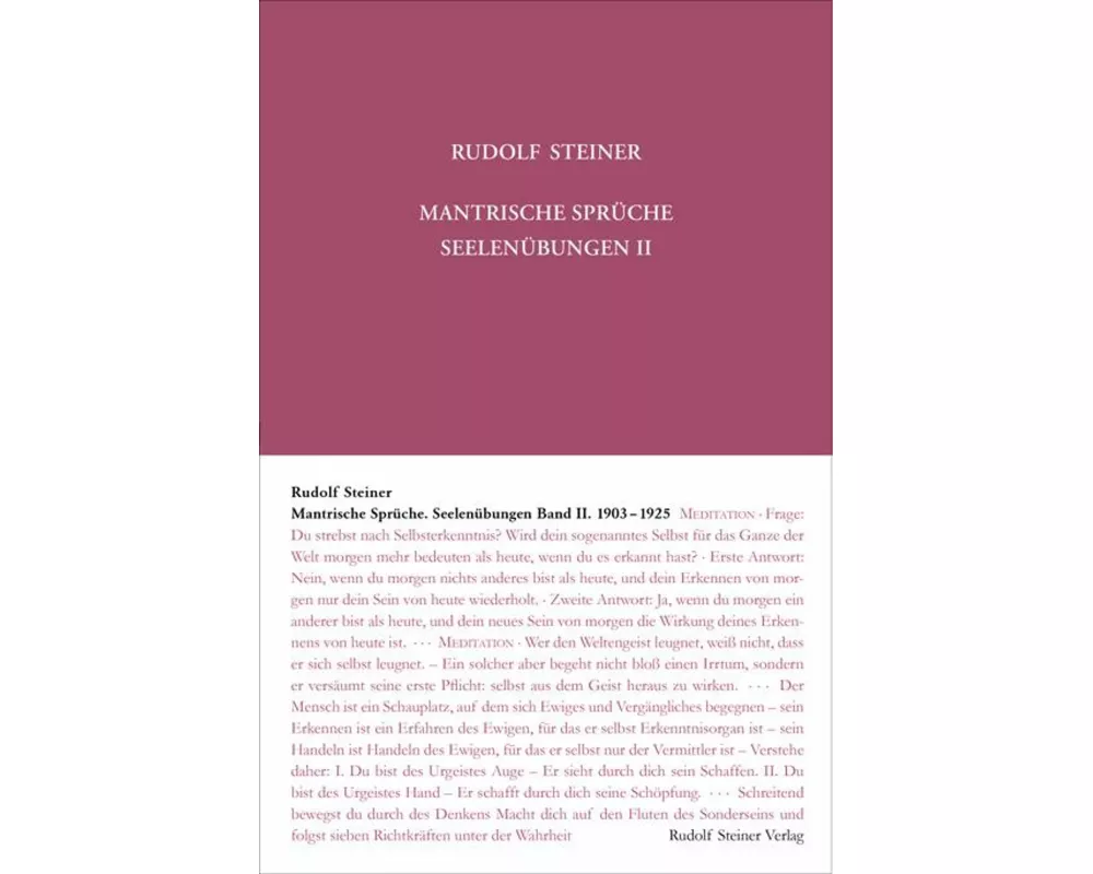 Mantrische Sprüche. Seelenübungen II
