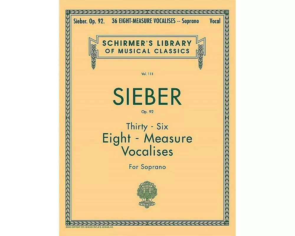 36 Eight-Measure Vocalises, Op. 92