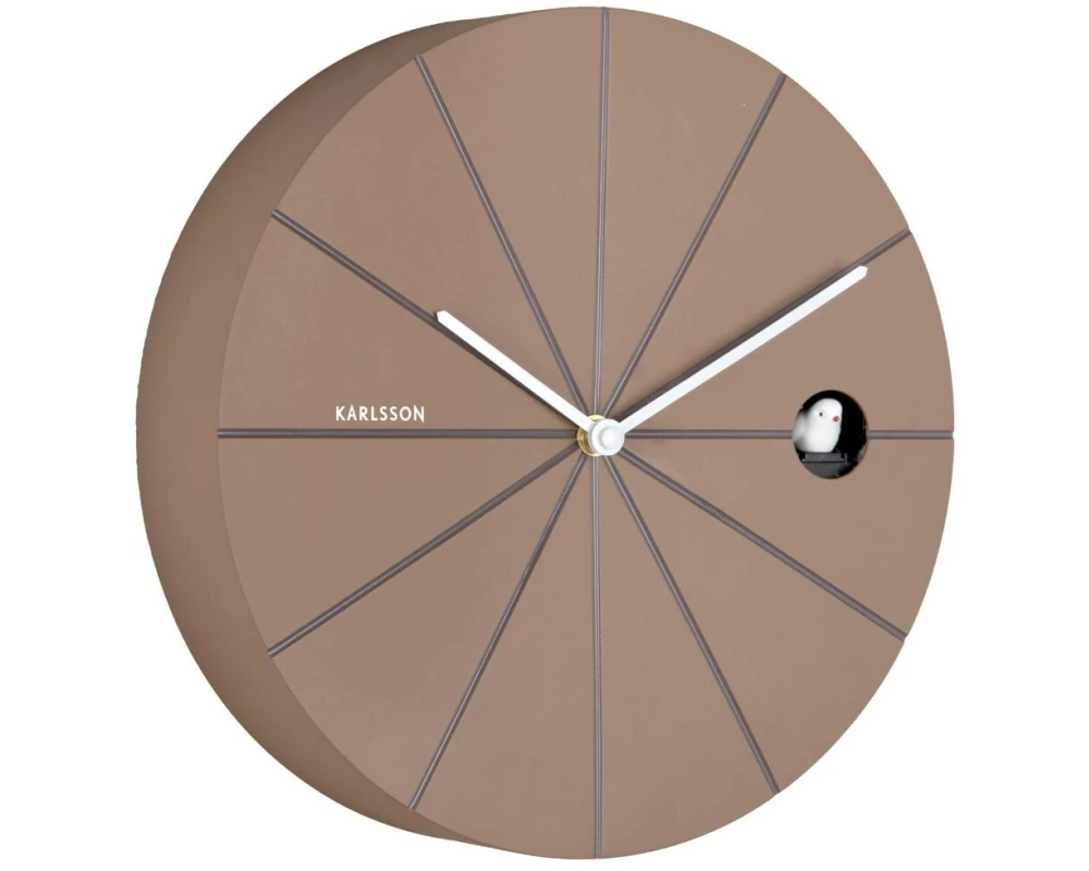 KARLSSON Wanduhr Destacado 28 cm, Mocha Brown