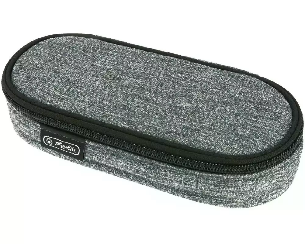 Herlitz Schlamperetui Knitted Fabric Grey, 21.5 x 9.5 x 6 cm