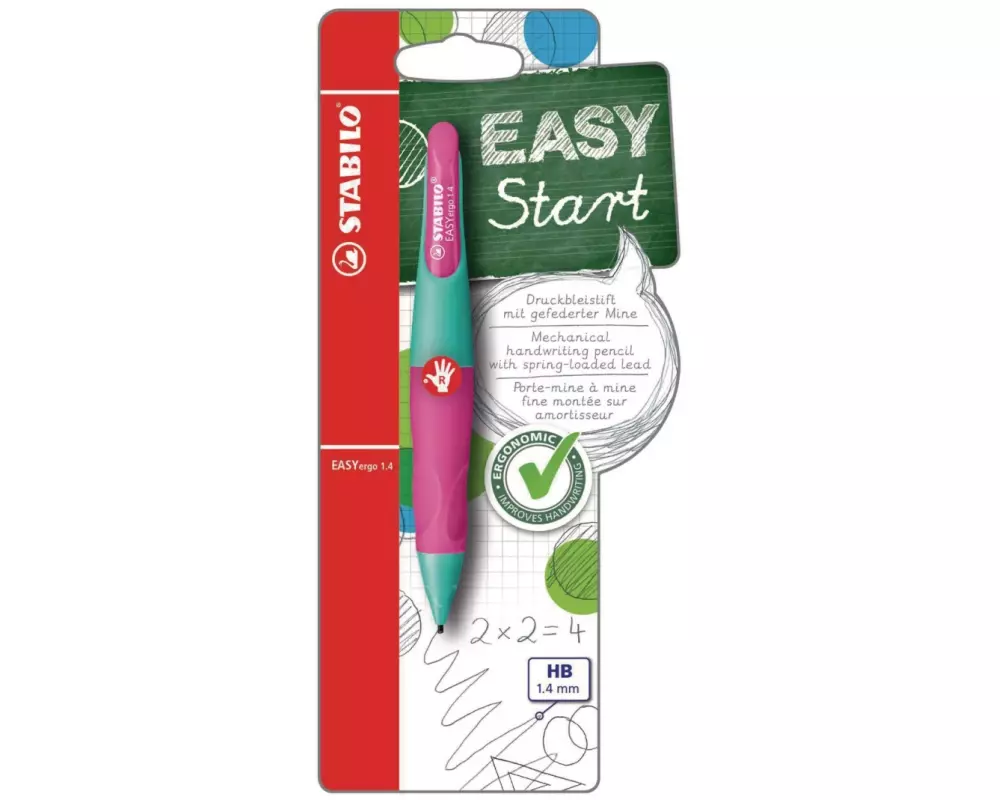 STABILO Minenbleistift EASYergo 1.4 Rechts, Türkis/Rosa
