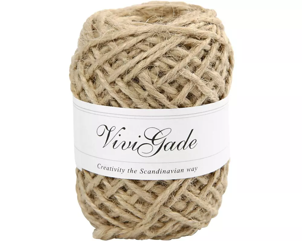 Creativ Company Kordel aus Hanf 1 mm/2 mm x 30 m, Beige