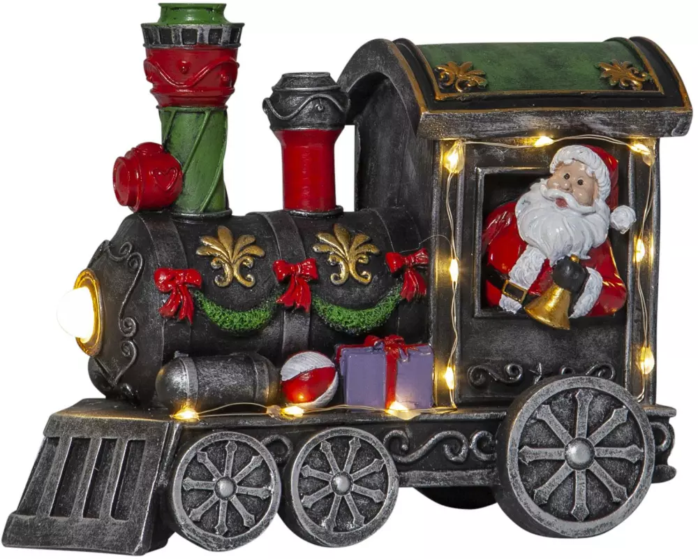 Star Trading Weihnachtslokomotive 11 LED, 18 cm, indoor