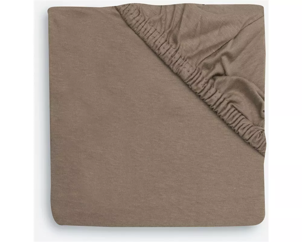 Jollein Spannbettlaken Jersey Laufgitter Ø95cm – Milky Coffee