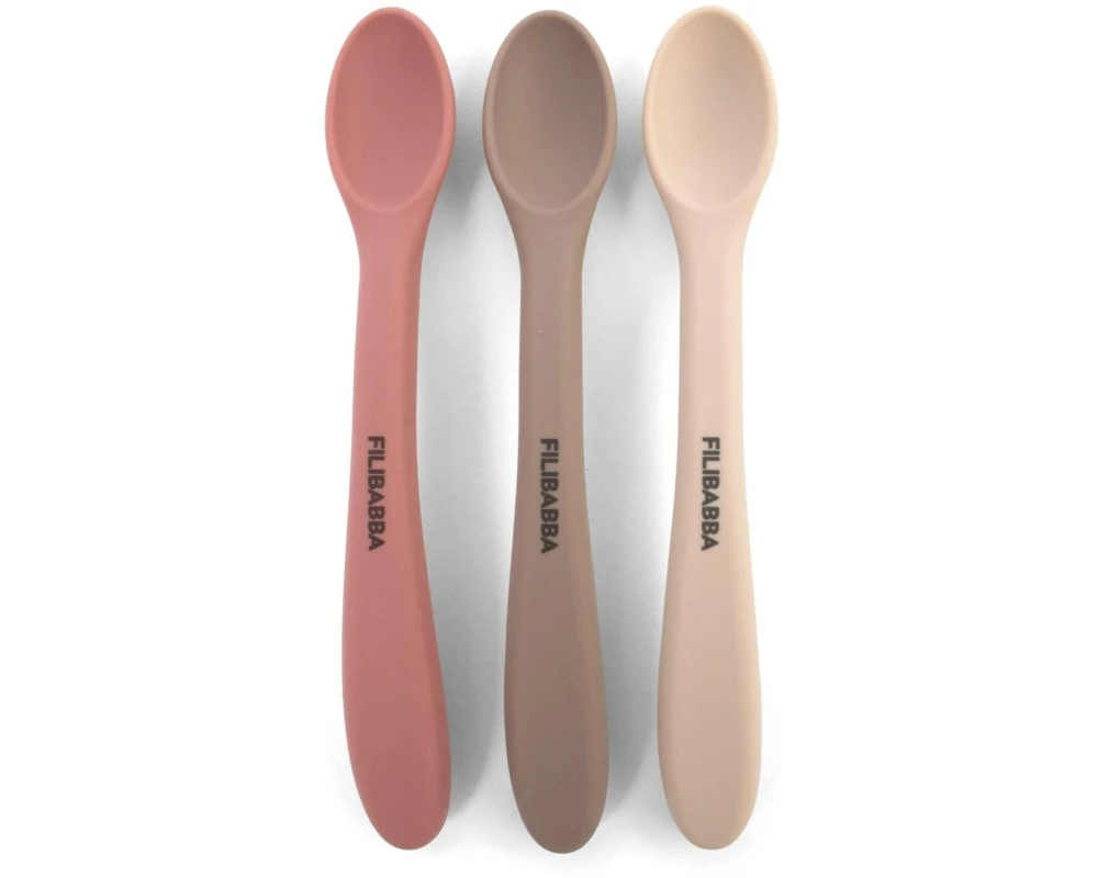 Filibabba Babylöffel Rose Mix 3er-Pack
