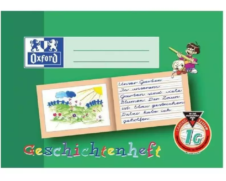 Oxford Schulheft A5 quer, liniert, Grün