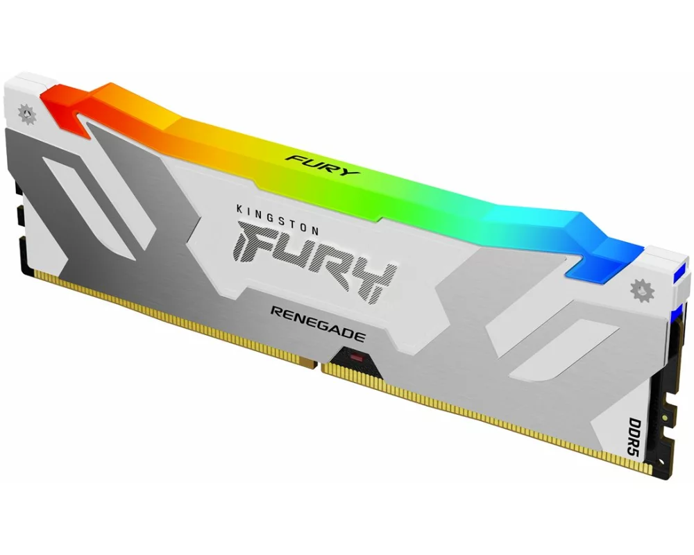 Kingston FURY Renegade, 32GB, DIMM, DDR5, 7200MT/s, DDR5, CL38, Kit of 2, RGB, White, XMP