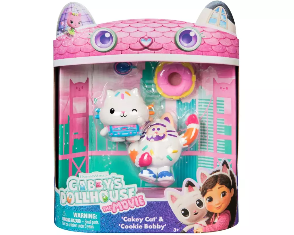 Spinmaster Gabby's Dollhouse The Movie Cakey Cat und Cookie Bobby