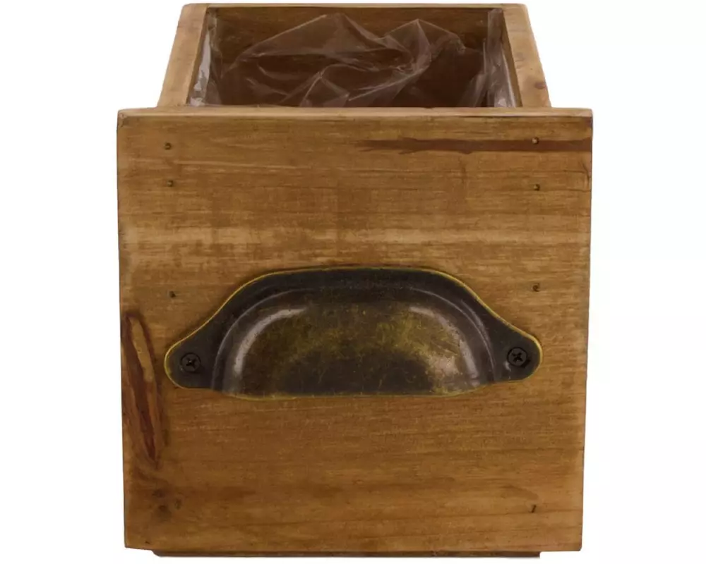 CHALET Aufbewahrungskiste mit Einsatz 12 x 12 x 12 cm, Braun