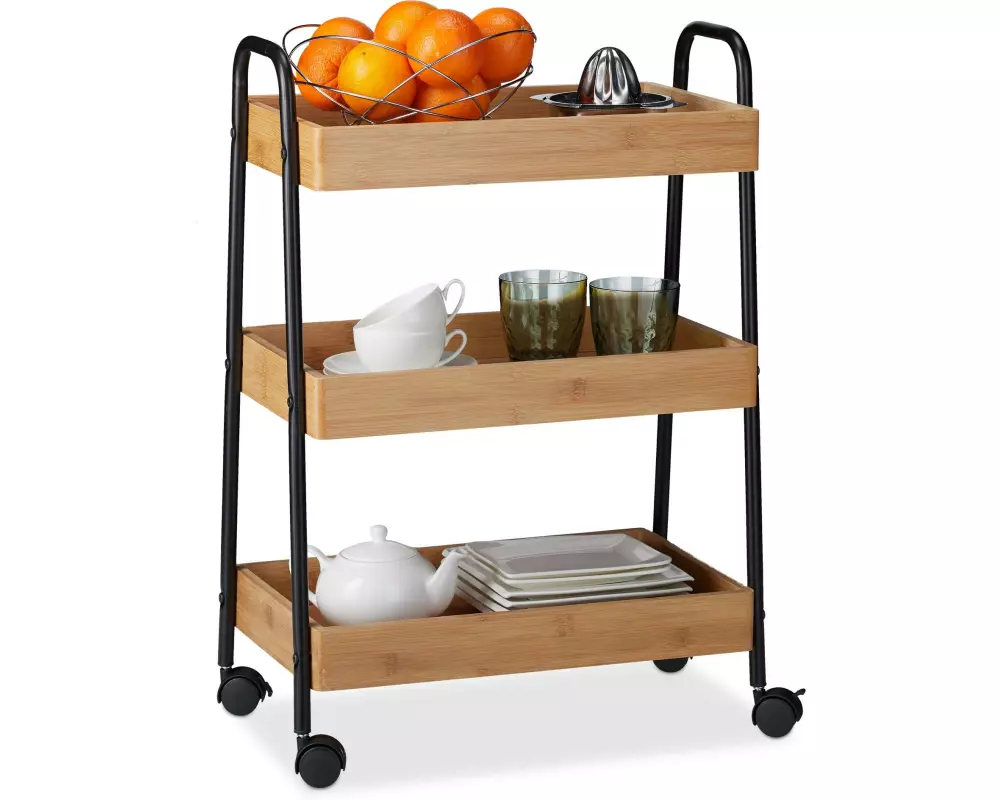 relaxdays Servierwagen 70 x 49.5 x 28 cm