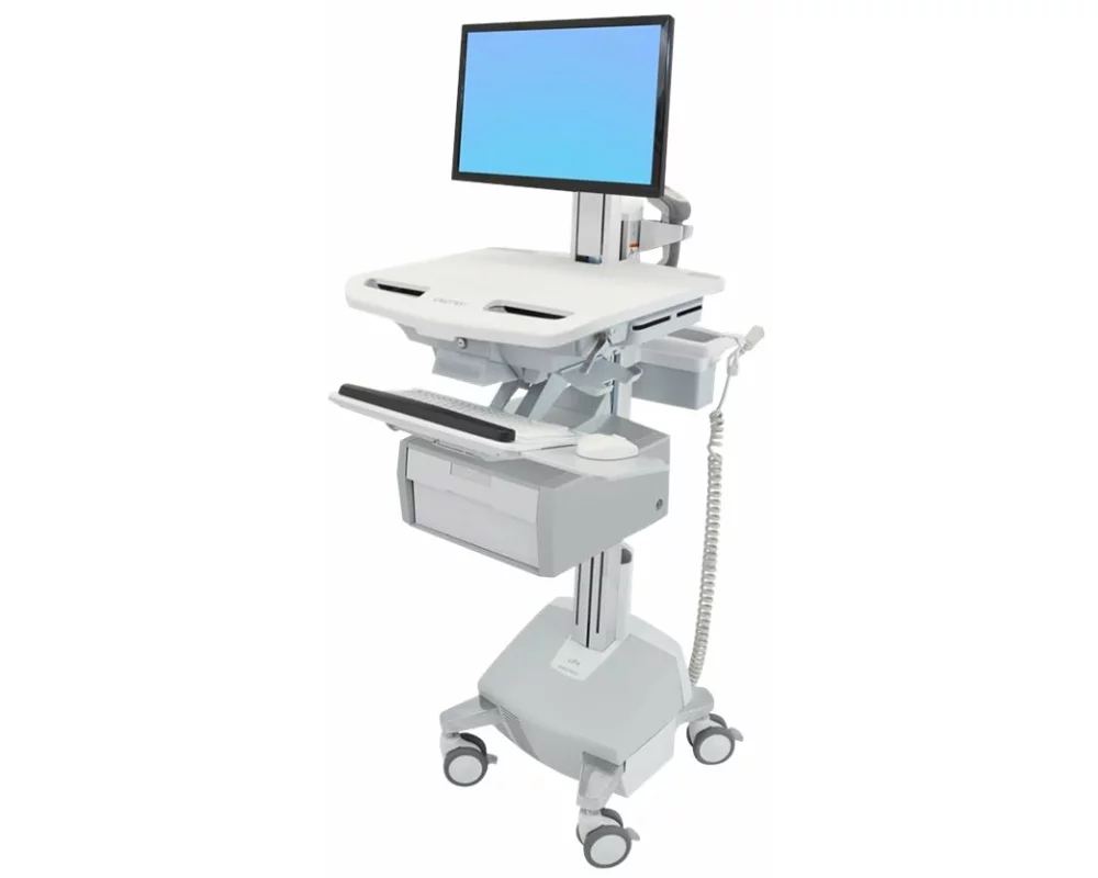 ERGOTRON StyleView Cart, with LCD Pivot, LiFe Powered, Tall Drawer, CH