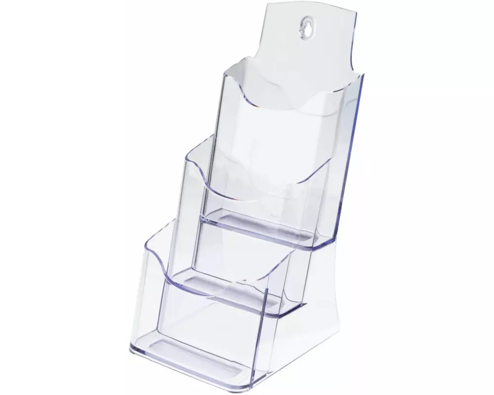 Sigel Prospektständer Acrylic 3 Fach, DIN lang / DIN A6