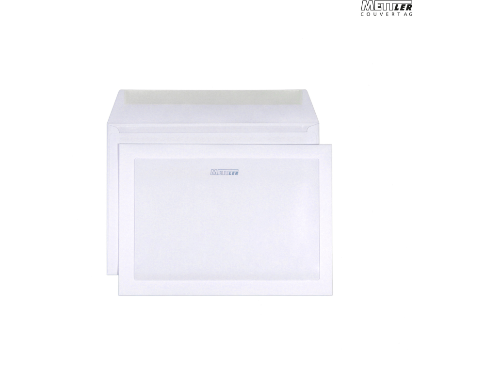 METTLER Couvert Werbefenster vorne C5 8076-WERBEF 100g, ultraweiss 500 Stk.