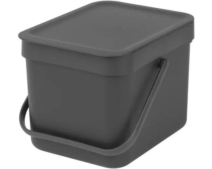 Brabantia Komposteimer Sort & Go 6 l, Grau