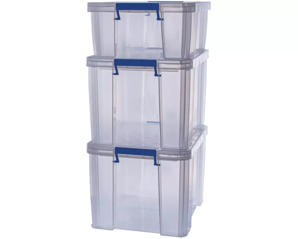 Fellowes Aufbewahrungsbox ProStore Bonus Set 3 Semitransparent