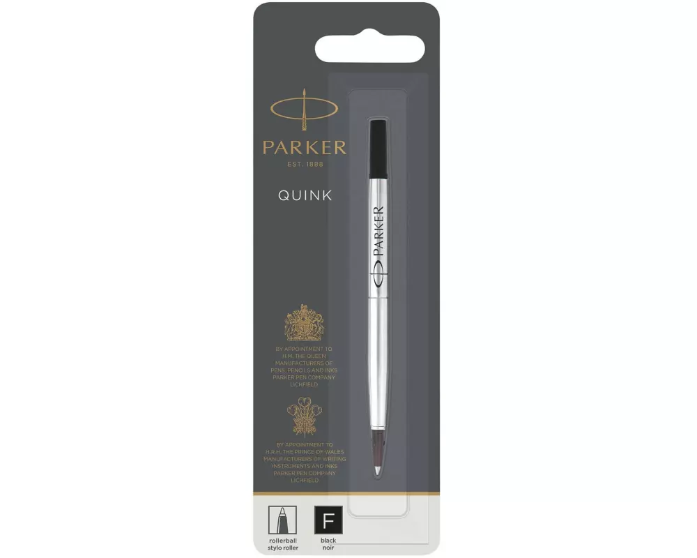 Parker Patrone Quinkflow Mine Schwarz, Fein (F)