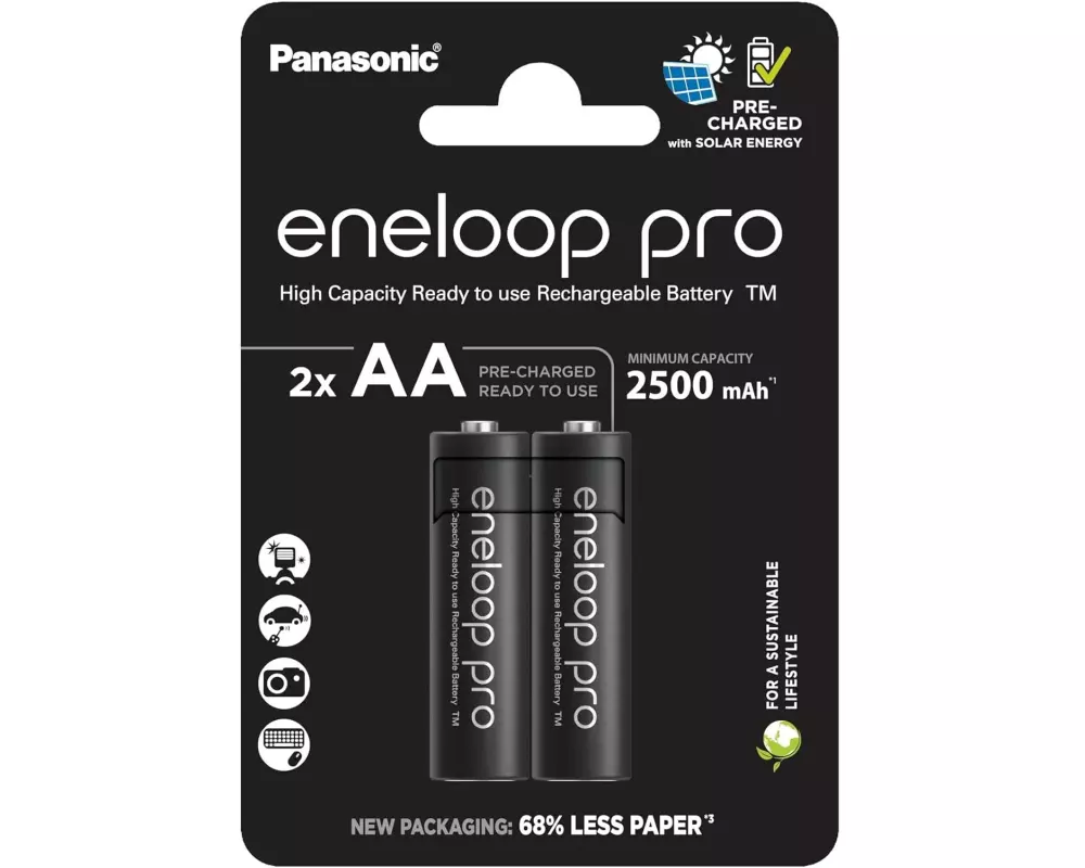 Panasonic Eneloop Pro 2500 mAh, 2 Stück