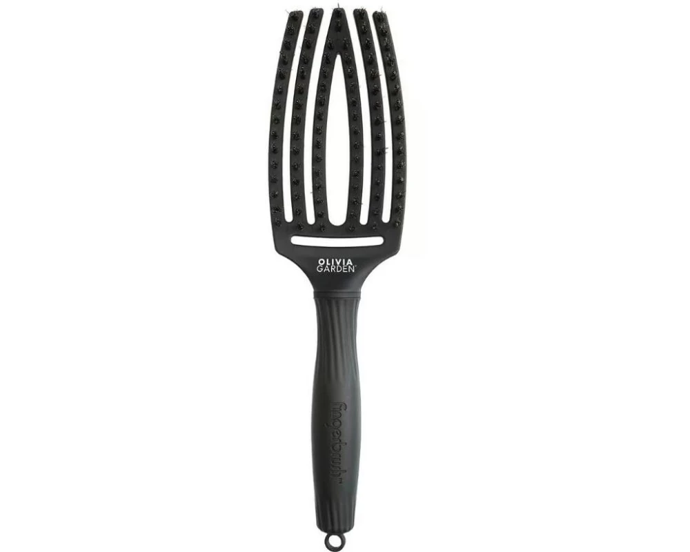 OLIVIA GARDEN Finger Brush Combo Medium Haarbürste Kunststoff Schwarz