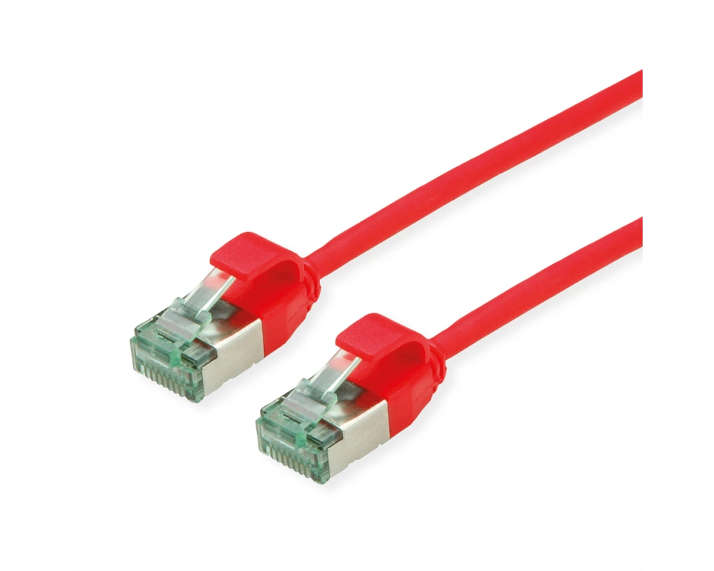 ROLINE RM U/FTP DataCenter Patchkabel Cat.6A (Class EA), slim, rot, 1,5 m