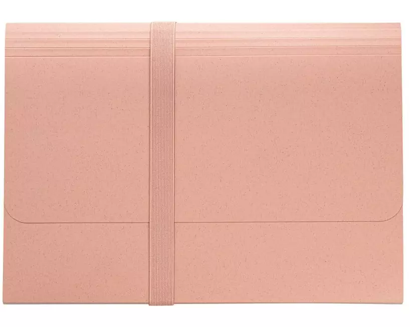Kolma Fächermappe Weizenstroh A4, 12 Tabs, Rosa