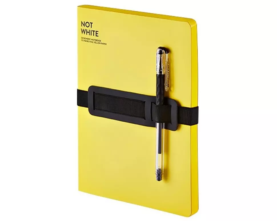 Nuuna Notizbuch Not White L Light 22 x 16.5 cm, Blanko, Gelb